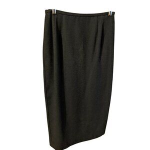 Plaza South Size 8 Skirt Black Textured Long Modest Womens